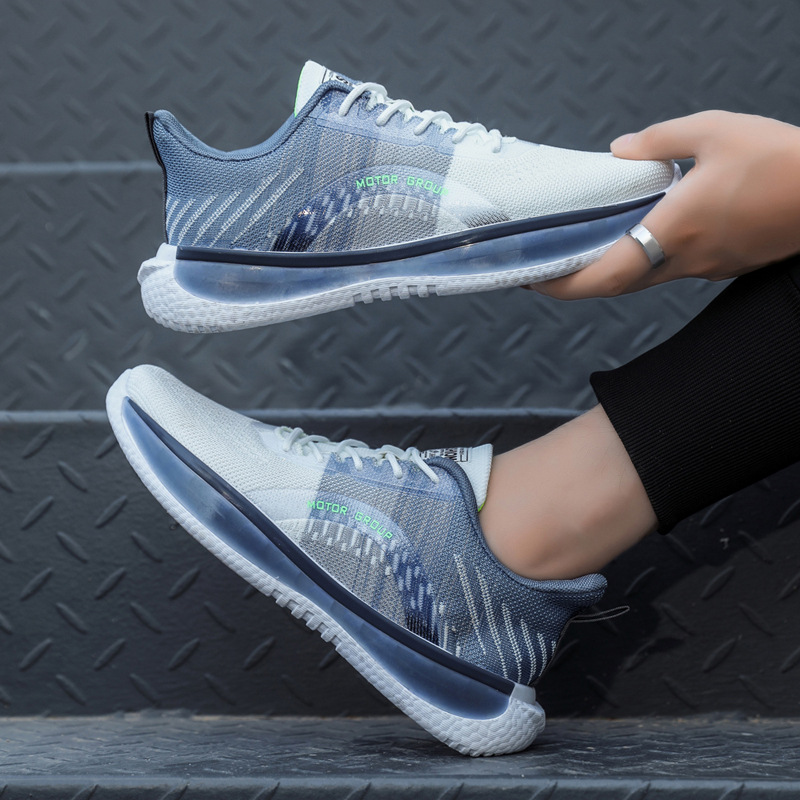 Zapatos de hombre casual todo-fósforo primavera y verano transpirable tejido volador zapatos deportivos de moda nuevos zapatos cómodos para correr casuales coreanos para jóvenes