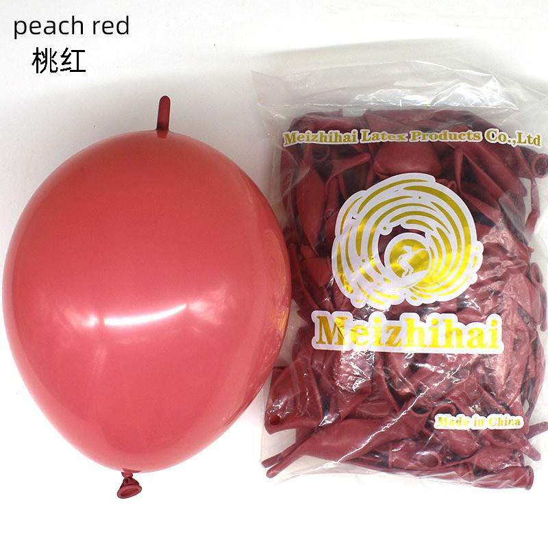 Macaron cola globo al por mayor globo de boda amor forma cadena cinturón decorativo aguja cola globo Día de San Valentín