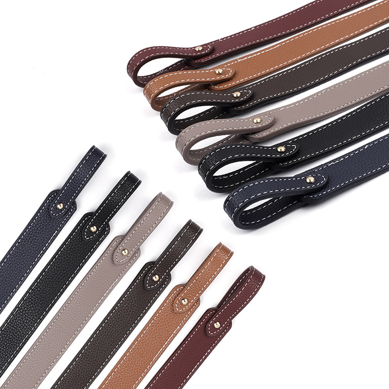 Suitable for H family food basket wide shoulder strap shoulder diagonal lychee pattern underarm bag accessories underarm bag replacement pu bag strap