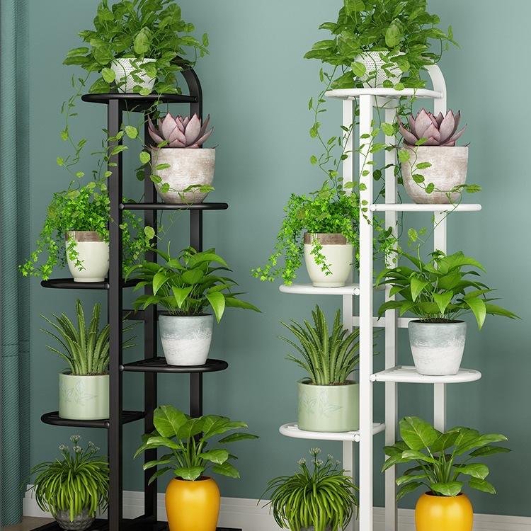 花架子客厅落地式多层铁艺花架新款室内绿萝盆阳台植物摆放置物架