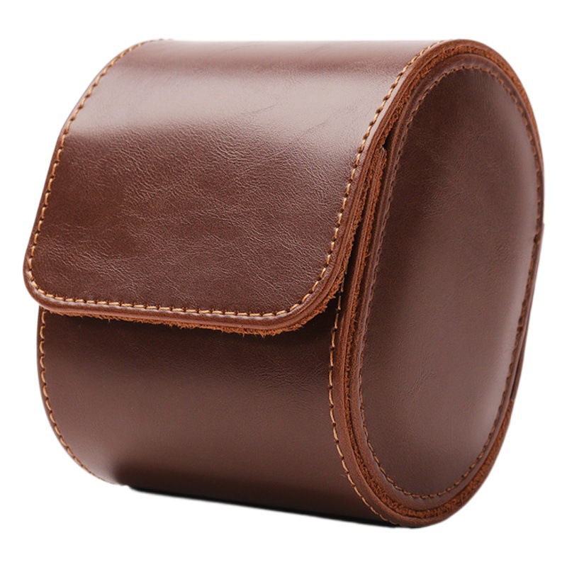 Caja de almacenamiento de reloj de fábrica de negocios bolsa de almacenamiento de cuero reloj de cuero caja de regalo PU en stock paquete único