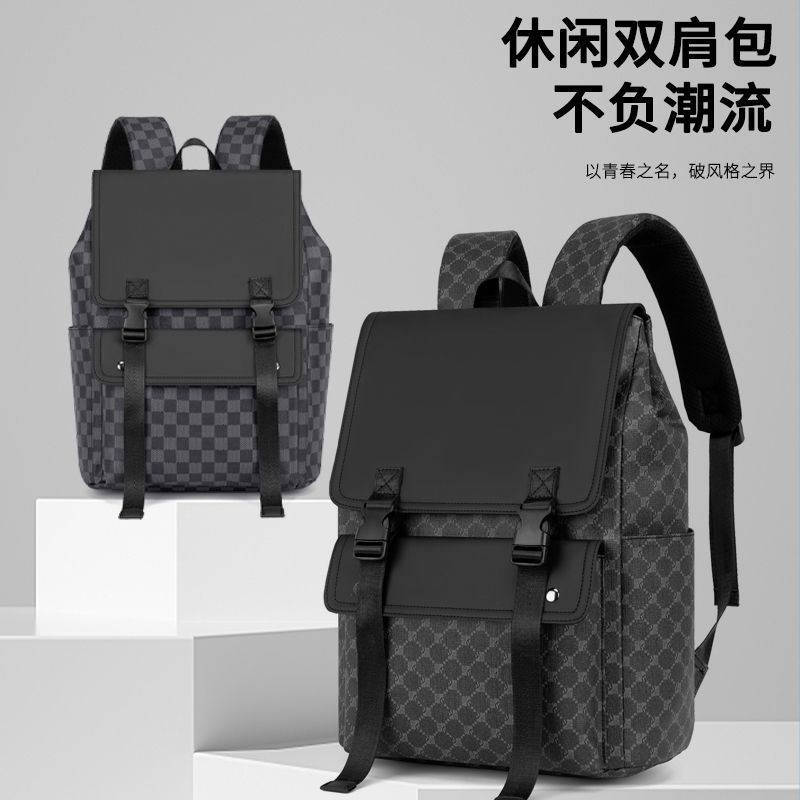 Backpack Men's Backpack Casual Commuting Business Travel Bag Men's Small High-End College Student School Bag Men's Trendy
