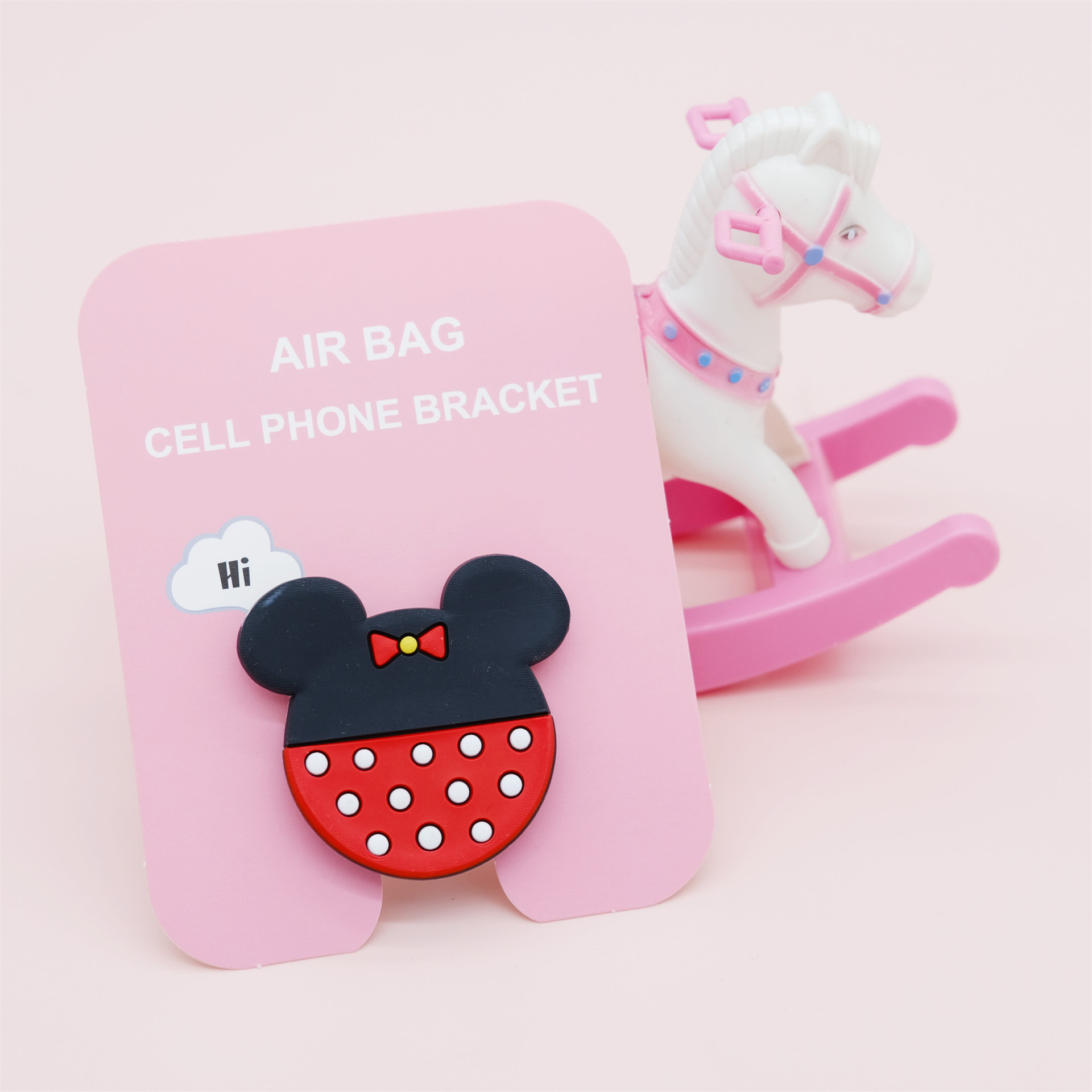 Airbag de dibujos animados soporte de teléfono móvil retráctil creativo personalizado escritorio plegable adhesivo perezoso soporte pequeño multifuncional