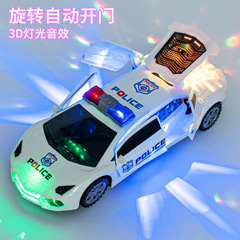 Boys and Girls, Children's Small Cars, Baby Transforming, Dancing, Spinning, Glowing Police Car, Electric Swivel Car Toys, Wholesale, Night Market