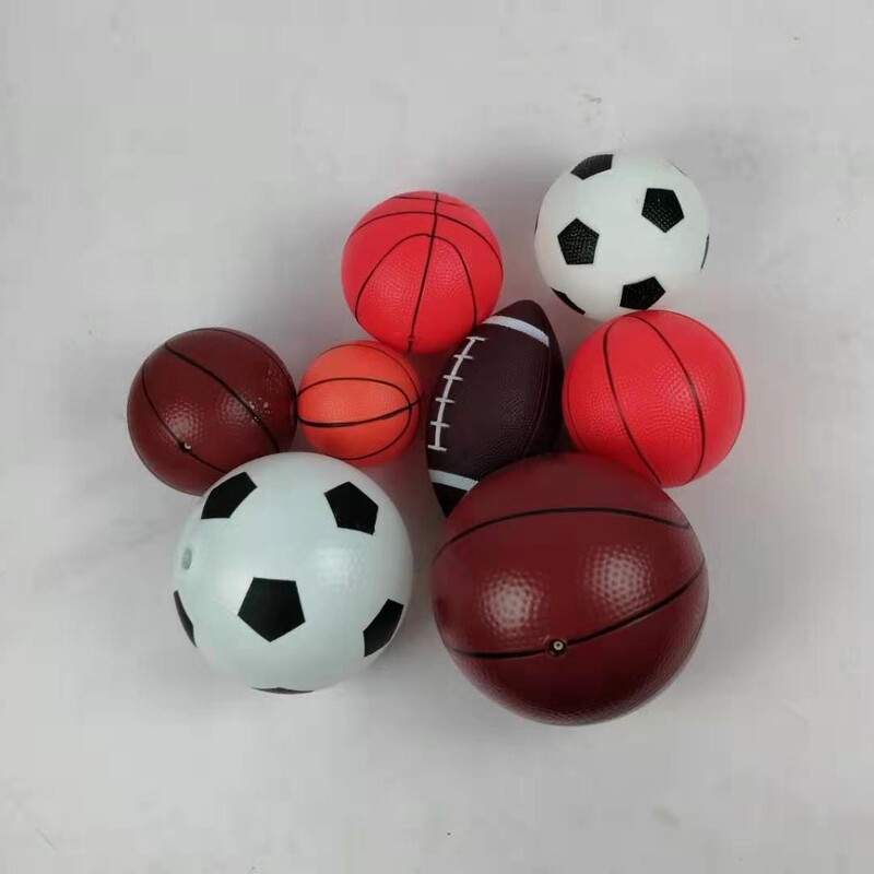 Factory direct toy ball environmental protection PVC children elastic inflatable basketball Football rugby tennis 10-22cm