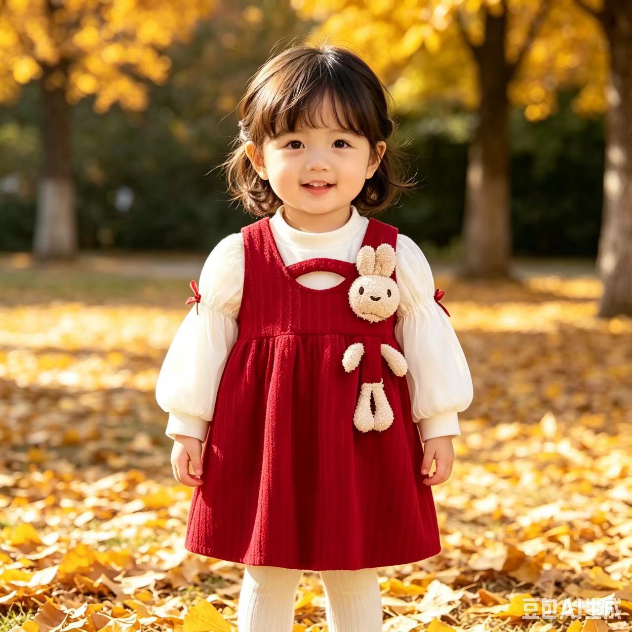 1621 雪尼尔裙子女童春秋时髦连衣裙公主裙子儿童周岁礼服1-4岁