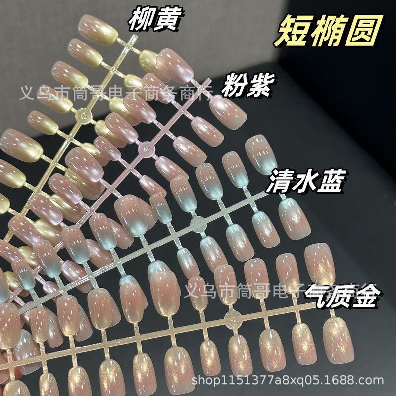 Fingertip Cat's Eye Nail Glue Spray Nude Colorful Blush Gradient Nail Art Finished Prefabricated Nail Pieces Hand Spray Add