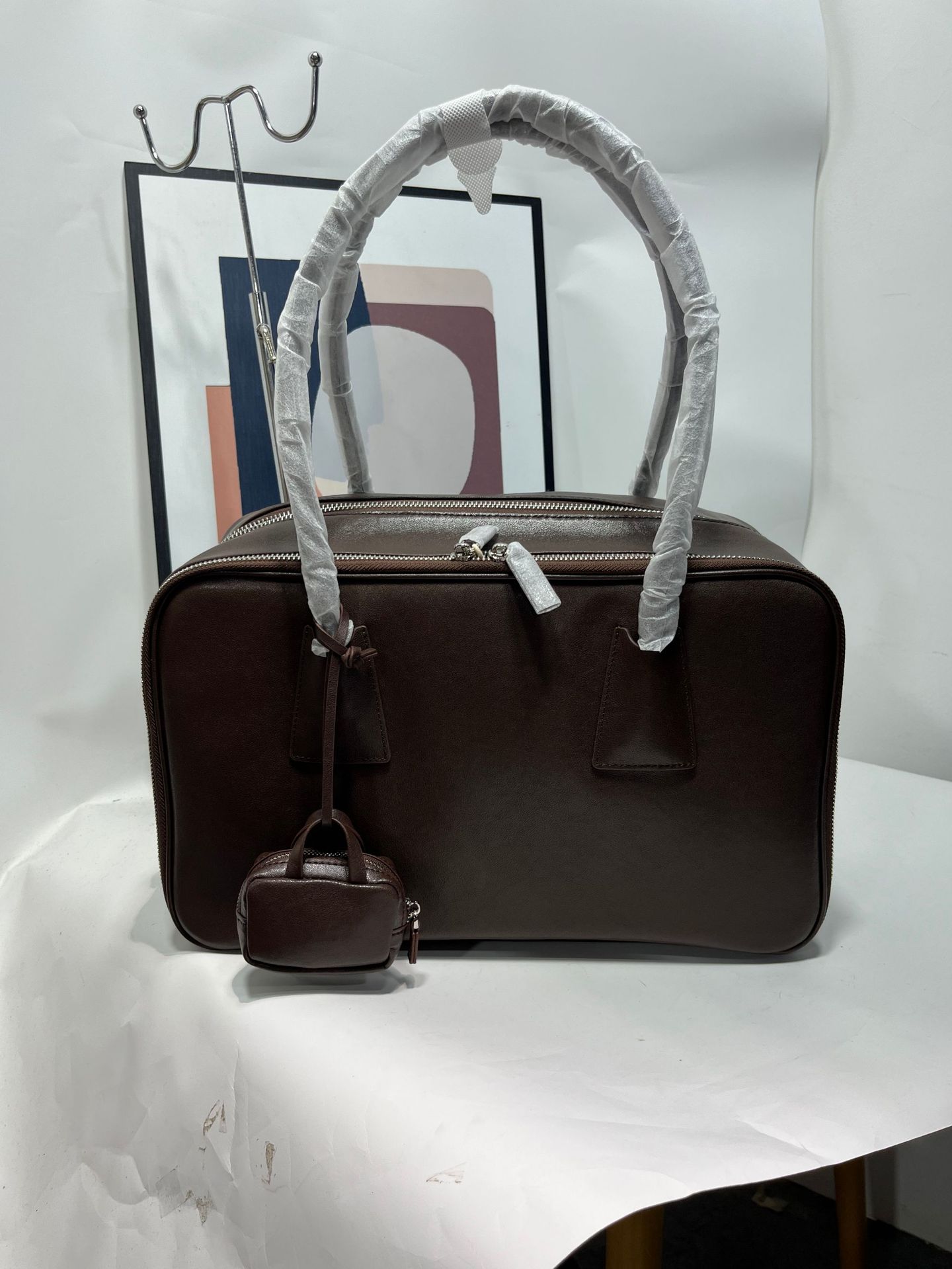 Niche Design Retro Cowhide Bowling Tote Bag 2025 New Casual Versatile Handbag Shoulder Underarm Bag For Women - Thumbnail 3