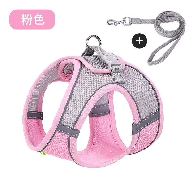 Nueva correa de pecho para mascotas chaleco correa de perro reflectante transpirable cuerda de perro suministros para mascotas al por mayor en stock