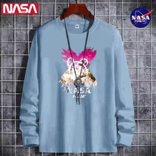 NASA2022新款聯名國潮ins上衣圓領小惡魔長袖T恤套頭男女百搭簡約
