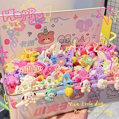 楽しいガーリーハートスナップクリップ (100 個/箱) かわいくて甘いミニスナップクリップ子供用ヘアクリップ