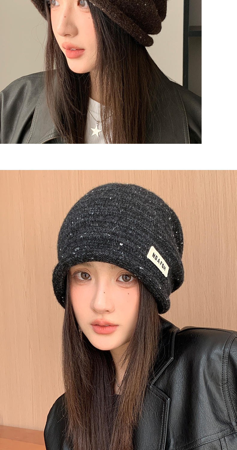 Koreanische Version Herbst/Winter 2025: Lässige Beanie für Damen mit großem Kopfumfang, figurformend, vielseitig und warm._voghion.com