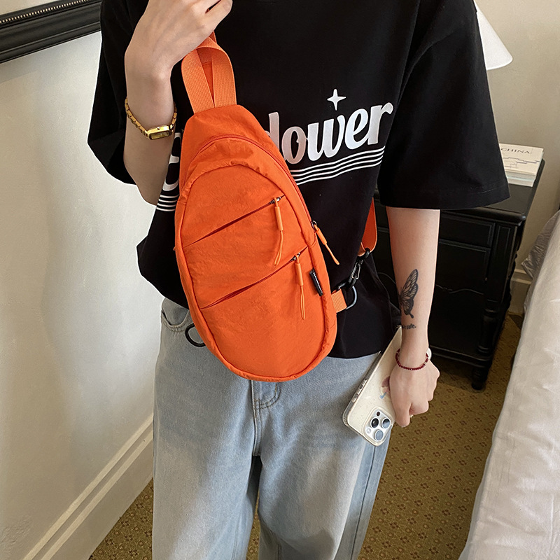 Chest Bag, Casual and Fashionable, Large-Capacity Shoulder Bag, Sports Bag, Personalized Foreign Trade Nylon Crossbody Bag, Unique Design Chest Bag, Casual and Fashionable, Large-Capacity Shoulder Bag, Sports Bag, Personalized Foreign Trade Nylon Crossbody Bag, Unique Design