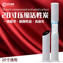 20寸压缩活性炭滤芯商用RO机售水机过滤器净水器前置炭棒网炭CTO