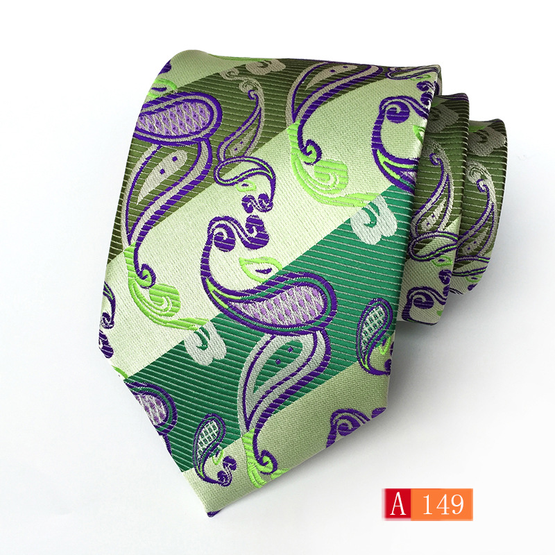 FUENTE fabricante poliéster jacquard material de los hombres corbata flor grande oreja moda corbata de moda en stock al por mayor