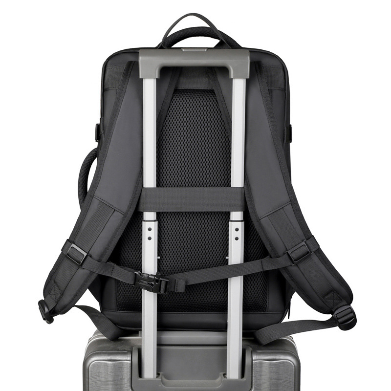 Cross-border computer bag backpack, men's style, fashionable, shoulder-carry, large-capacity commuting schoolbag, business backpack details Picture