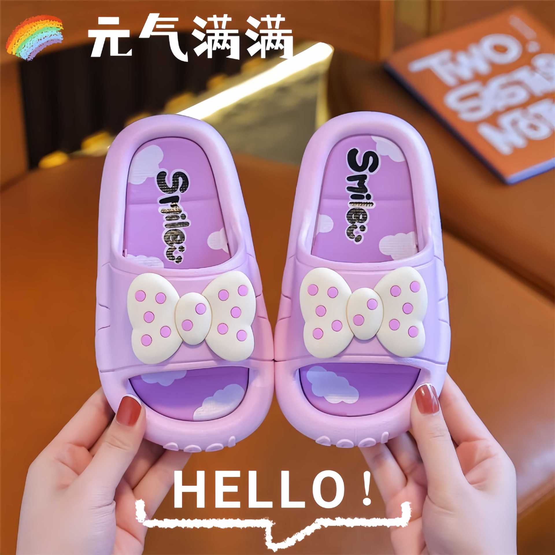 Girls' slippers summer home soft bottom cartoon cute outdoor Student Non-slip sandals bathroom baby children's sandals