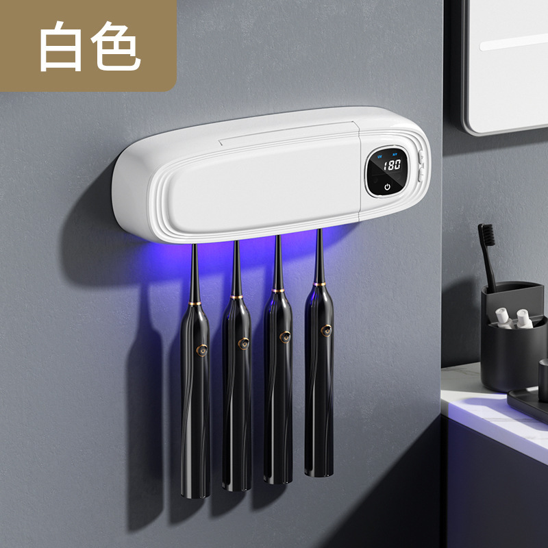 ソース工場収納ラック、プラグなし、空気乾燥スマート歯ブラシラック、紫外線殺菌および消毒歯ブラシラック、歯ブラシカップ|undefined