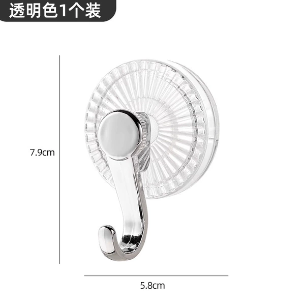 No punching suction cup hook transparent