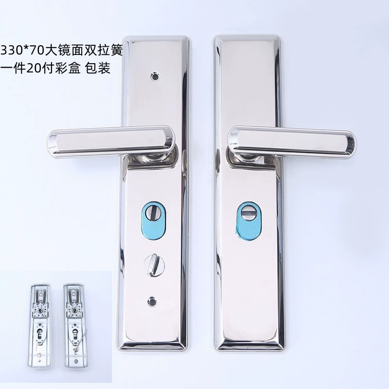 Механический дверной замок дверная ручка панель бытовой соединенный двойной замок аксессуары из нержавеющей стали Противоугонный дверной замок оптом