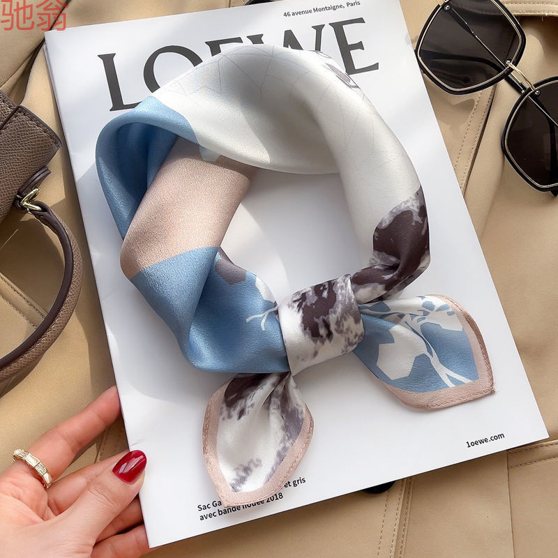 H8A1OO% Silk Mulberry Silk Silk Small Square Scarf Scarf Women's All-match Spring Autumn Winter Shirt Mother Scarf Collar