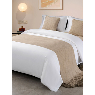 Bed Runner Bed End Towel for Guesthouses, High-End Luxury Hotels, Hotel Bed Cover, Home Use, New Chinese Style Model Room, Solid Color Bed Towel