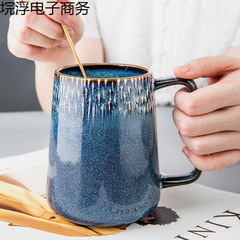 欧式大容量陶瓷水杯家用情侣马克杯北欧复古咖啡杯杯子无圣诞礼物