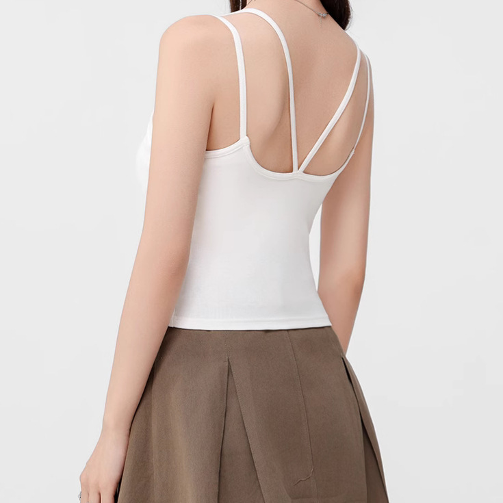 Camisole Women's New Summer Intimates Sports Bra with Chest Pad and Beautiful Back Bottoming Yoga Outer Top for Women