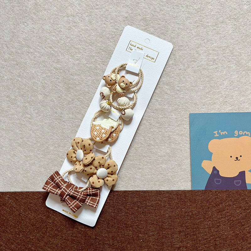 30g Weight Hair Tie Hair Accessories Type Yes Quantity Holiday, Daily Occasion Cartoon Pattern Kid'S Gender Cute Style Kid'S Cute Cartoon Cloth Hair Tie 7
