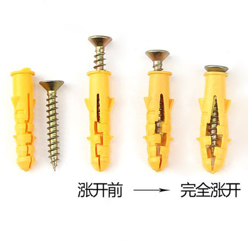 小黄魚プラスチック拡張ネジプラスチックゴムプラグ壁プラグ拡張ヤモリ 6/8/10 ミリメートル工場直販|undefined