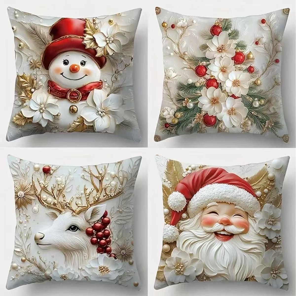 Navidad almohada cubierta de decoración para el hogar almohada de la sala de estar sofá cojín cubierta de dormitorio almohada de cabeza fábrica al por mayor