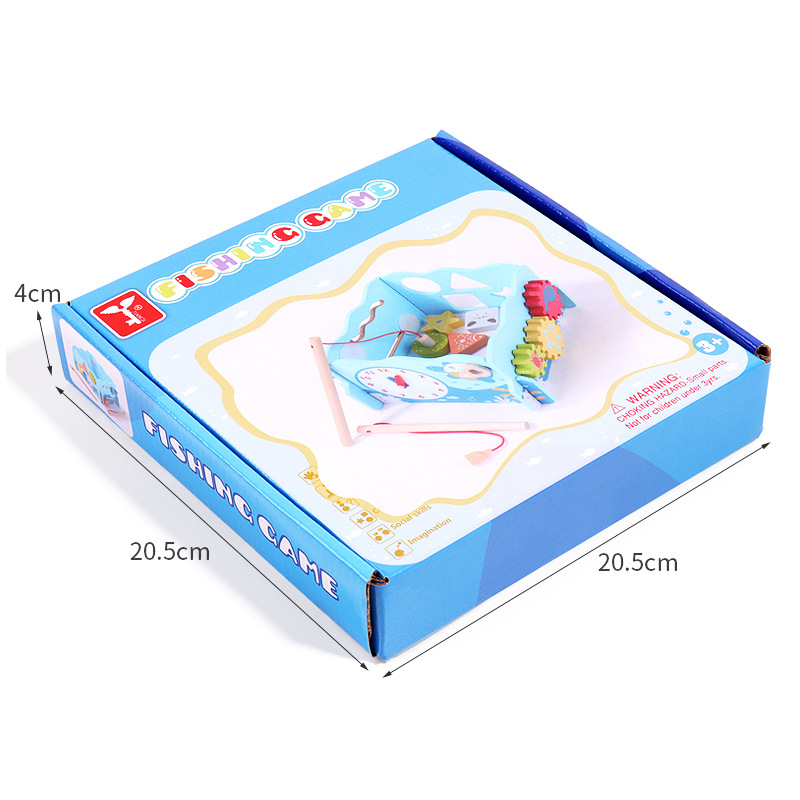 Children's kindergarten Enlightenment Wooden Five Magnetic Fishing…