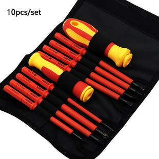 Cross-border hot 10-piece insulated cross-word household electrician professional maintenance screwdriver combination suit manufacturers