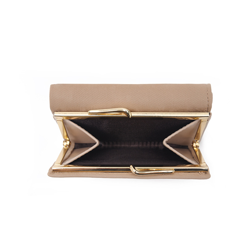 Pu Leather Lining Material Women's Solid Color Pu Leather Flip Cover Wallets