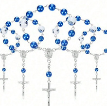 婴儿洗礼玫瑰花念珠圣餐礼物婚礼回礼手指链派对礼物