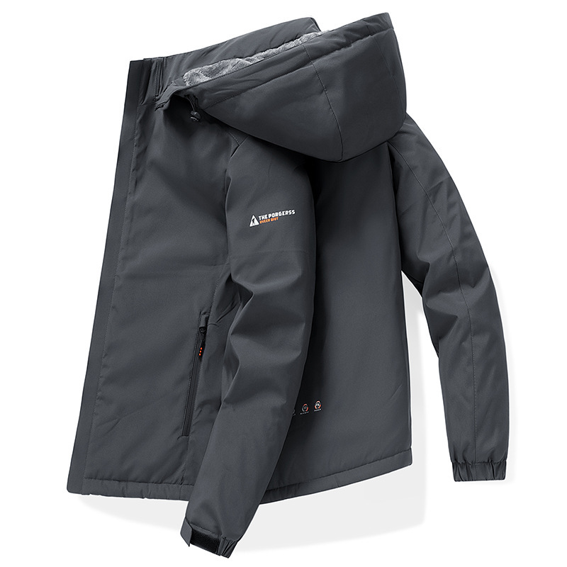 Otoño e invierno 2023 nuevos hombres casuales forrados de lana engrosada más tamaño casual chaqueta de los hombres de la moda de los hombres al por mayor