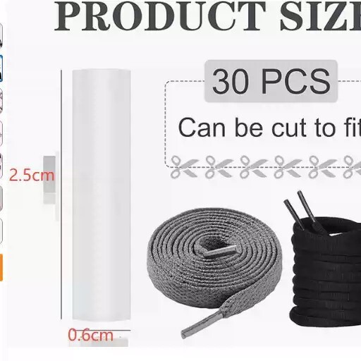 Shoelace Head Rope Head Transparent Heat Shrinkable Tube Charging Cable Protective Cover 2 Times Shrinkable Waterproof Insulating Sleeve Model 6 Round Tube