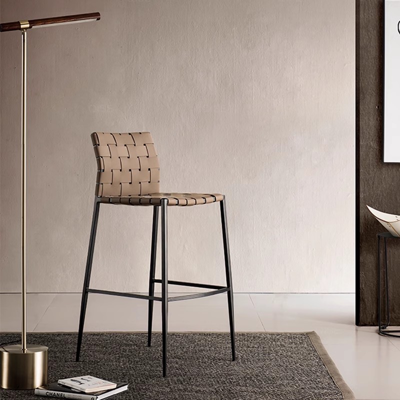 Designer Bar Chair Saddle Leather Classy Bar Chair High Stool Italian Leisure Chair Restaurant Bar Stool Lift Chair