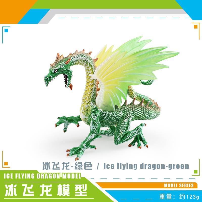 Exportación transfronteriza simulación de mitología occidental dragón modelo dragón de hielo dragón de acero fuego águila lobo dragón adornos estáticos de escritorio