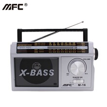 跨境大电池全波段便携式大旋钮收音机大音量老人充电式MFC Radio