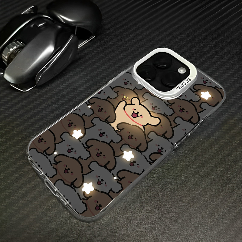 Glowing Puppy Suitable for Apple 17/16Pro Cute 15/14 Fun Ipho Ne11 Mobile Phone Case Xsmax