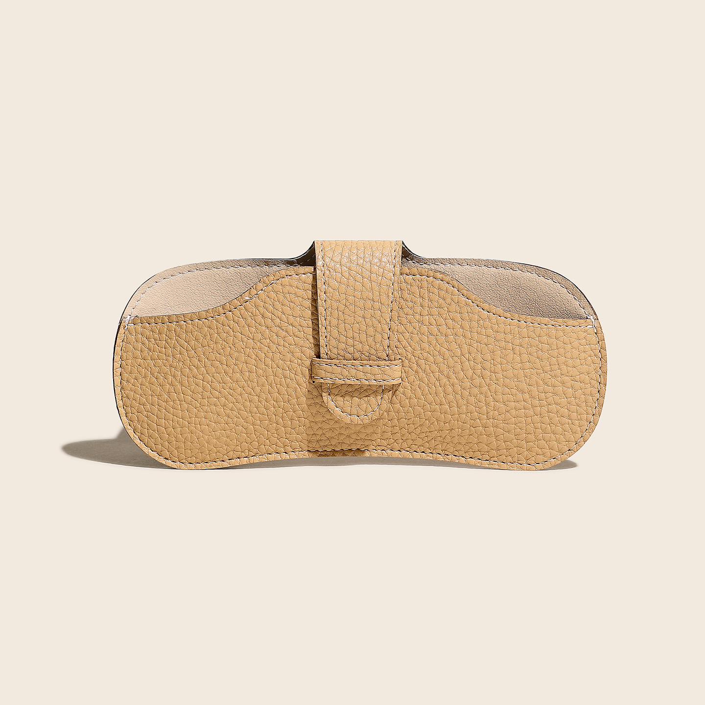 Bolsa de gafas de cuero suave portátil caja de gafas, gafas de sol resistentes a la compresión, bolsa de almacenamiento para gafas de miopía para hombres y mujeres, cubierta protectora
