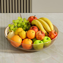 水果盘客厅家用茶几果盘2024新款轻奢高档零食高级水晶果盆糖脏脏