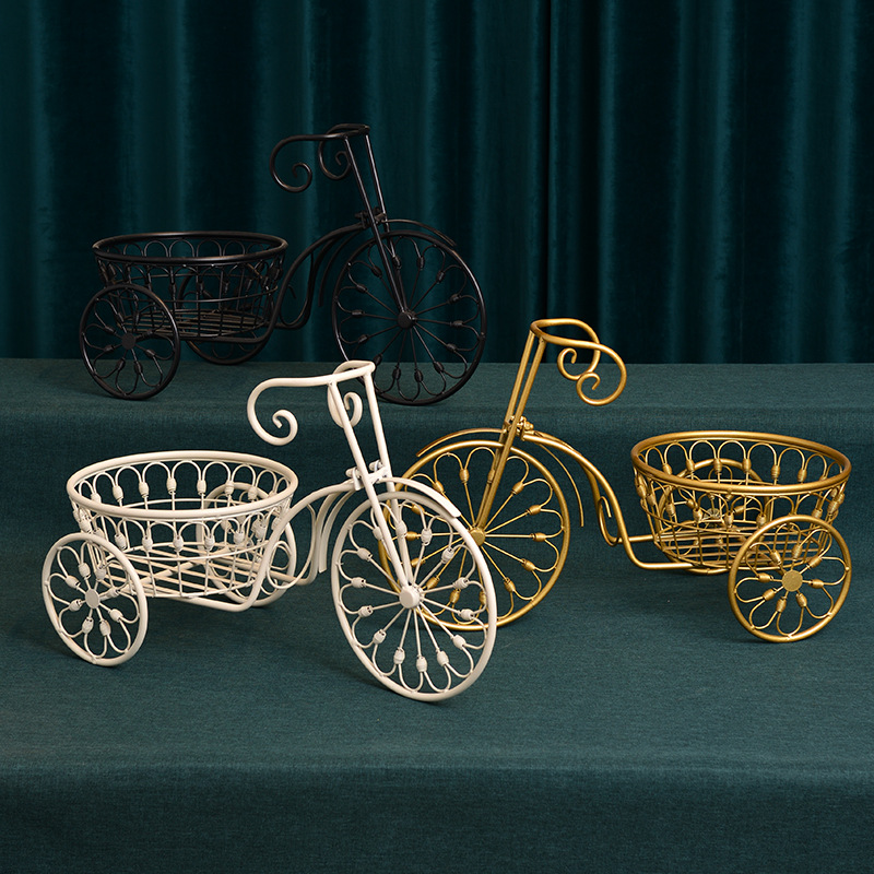 Estilo europeo creativo estante de la boda de hierro de tres capas de la bicicleta de la boda de cumpleaños de múltiples capas soporte de la torta soporte de postre soporte de exhibición