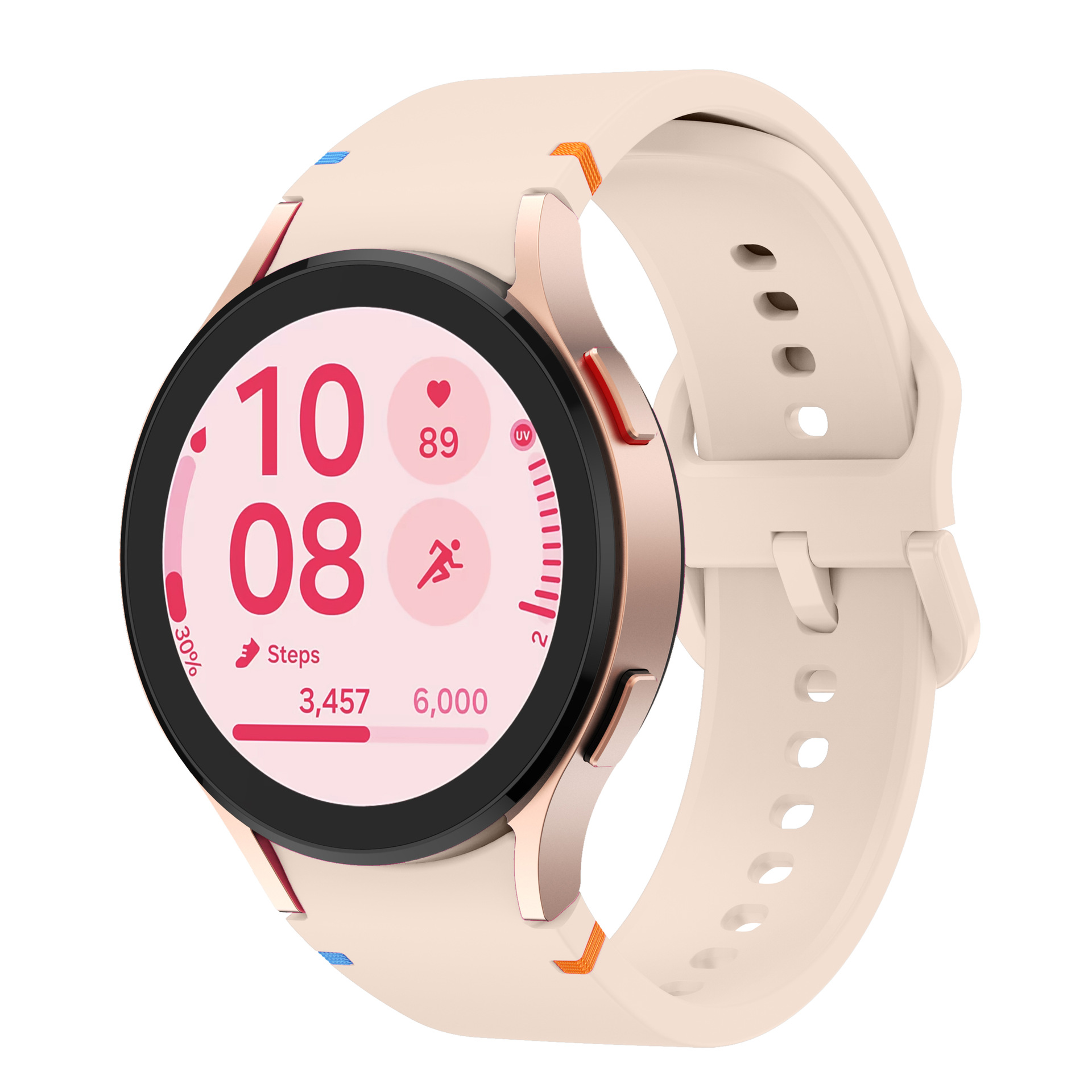 This is suitable for replacing the curved seam plain texture of the watch strap on Samsung watch7, watchFE, watch6 and watch5 full figure
