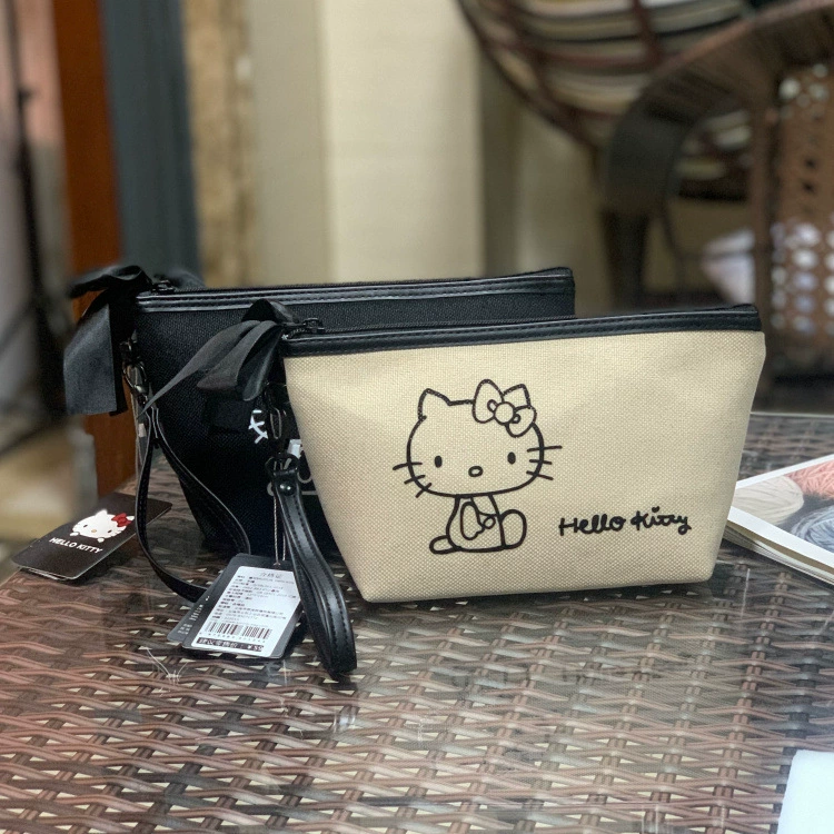 Hello Kitty, косметичка с бантом, ручка-ремень, стиль Кореи