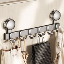 吸盘免打孔挂钩承重卫生间毛巾架门后挂衣架卧室入户门衣门上