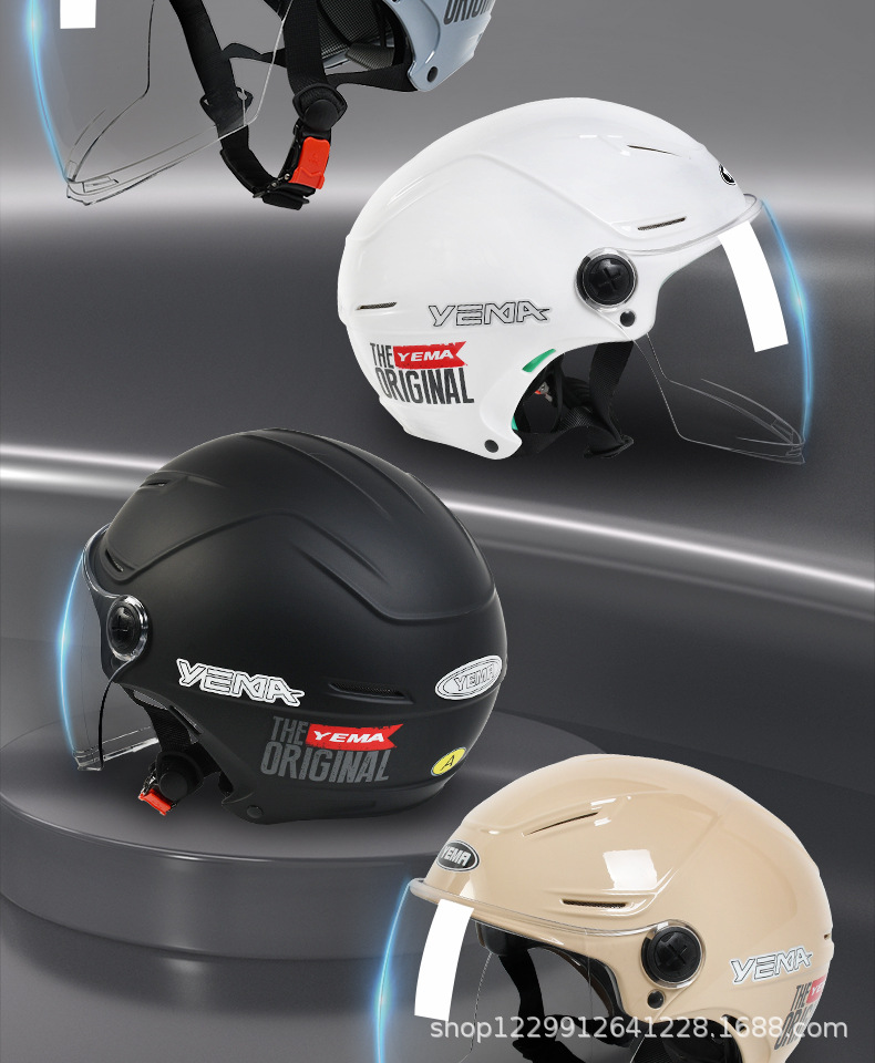 Mustang 3C Certified Extra-Large All-Season Helmet for Large Head Circumference, Men's Electric Vehicle Helmet, Plus-Size Women's Summer Motorcycle Safety Helmet
