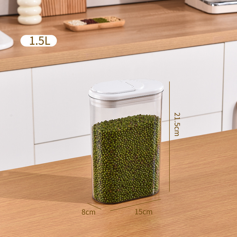 食品級密封缶プラスチック缶厨房防湿貯蔵五穀雑穀貯蔵缶穀物豆収納ケース|undefined