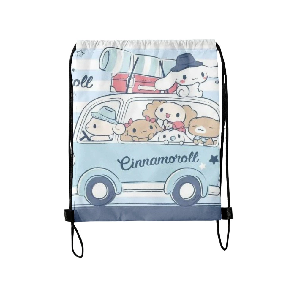 Sanrio, cartoon backpack, card holder, bag, 3D, Cinnamoroll, drawstring